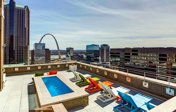 Arcade Rooftop View at Arcade Apartments, St Louis, Missouri